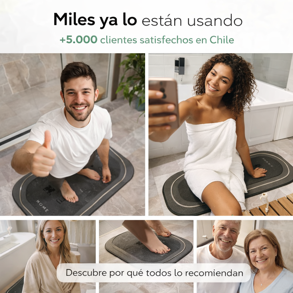 AquaDry™ La alfombra que evita humedad, bacterias y resbalones en tu baño