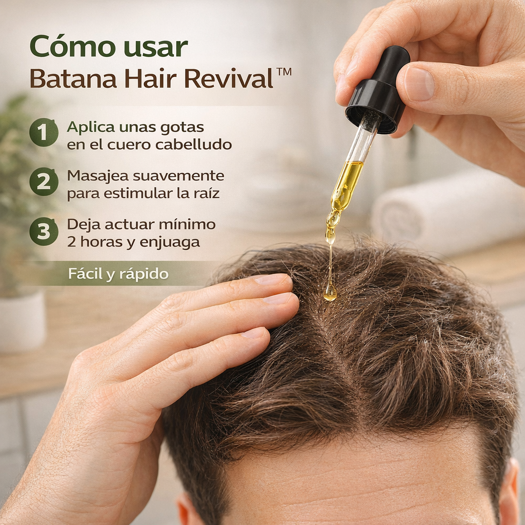 Batana Hair Revival™ – Cabello más abundante y fuerte.
