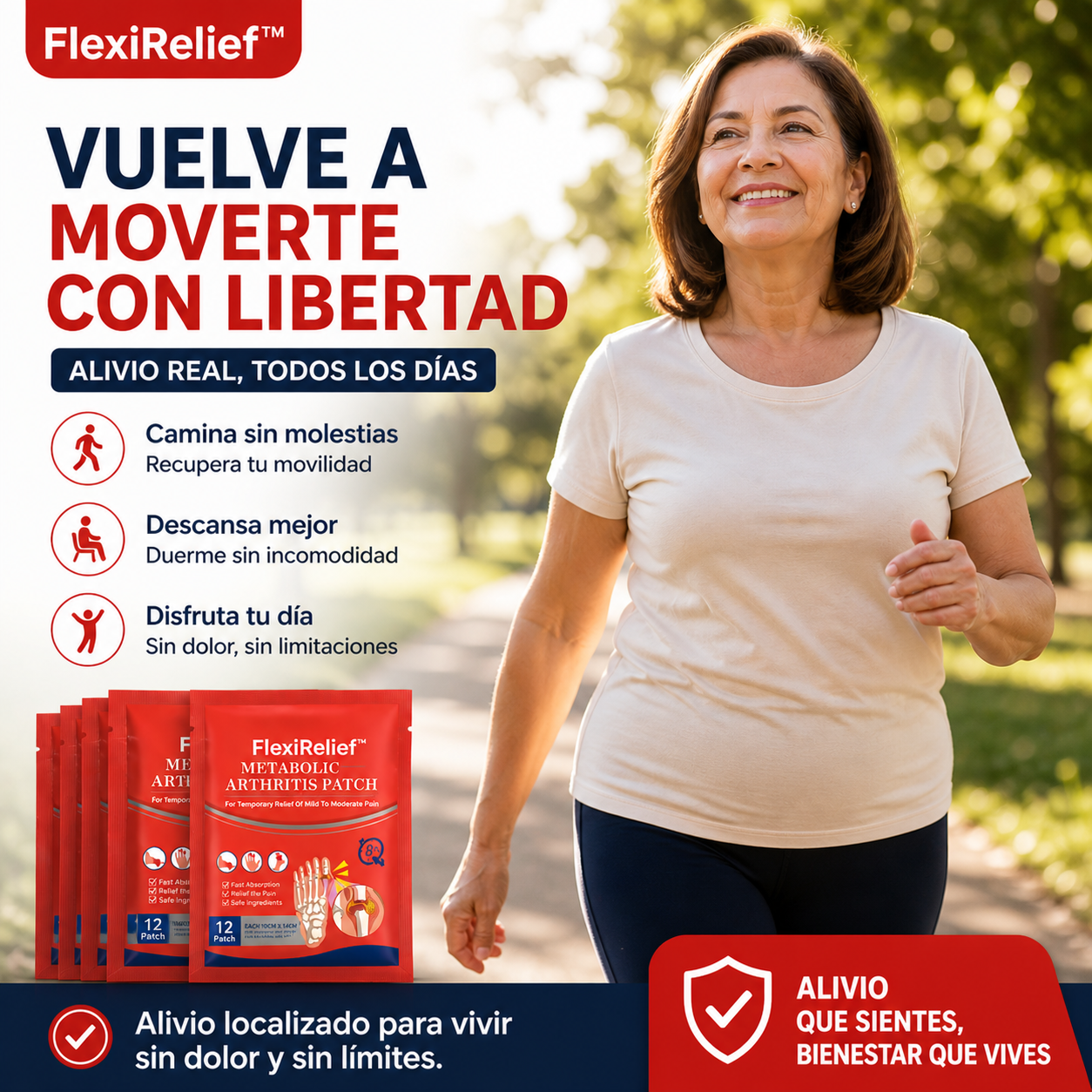 FlexiRelief™ Parches de Alivio Articular