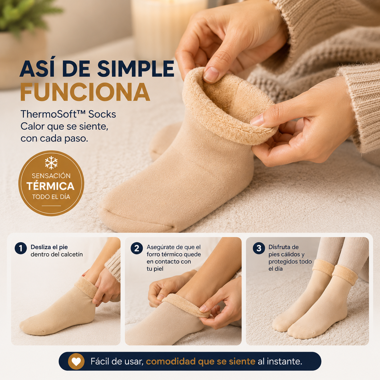 ❄️ ThermoSoft™ Socks Pack Térmico Anti-Frío Invierno