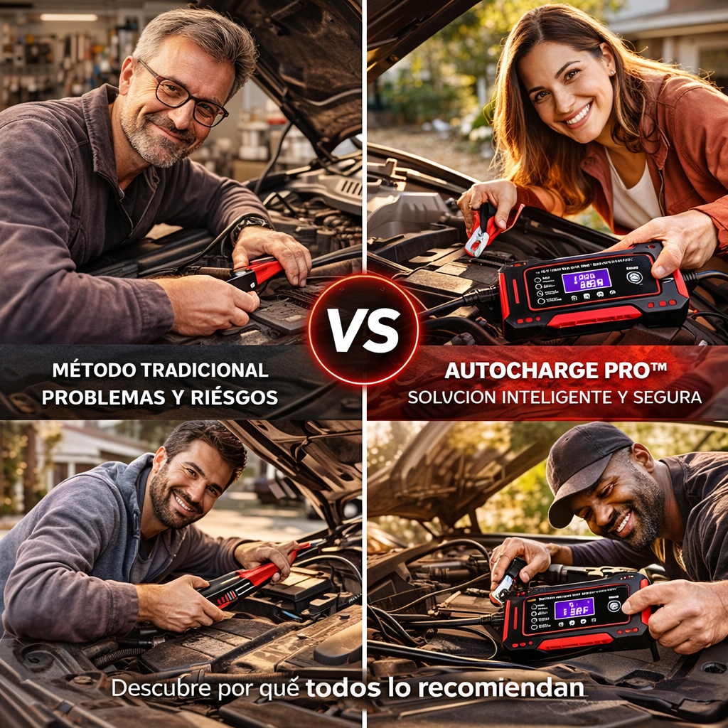 AutoCharge Pro™ – Cargador Inteligente de Batería 12V