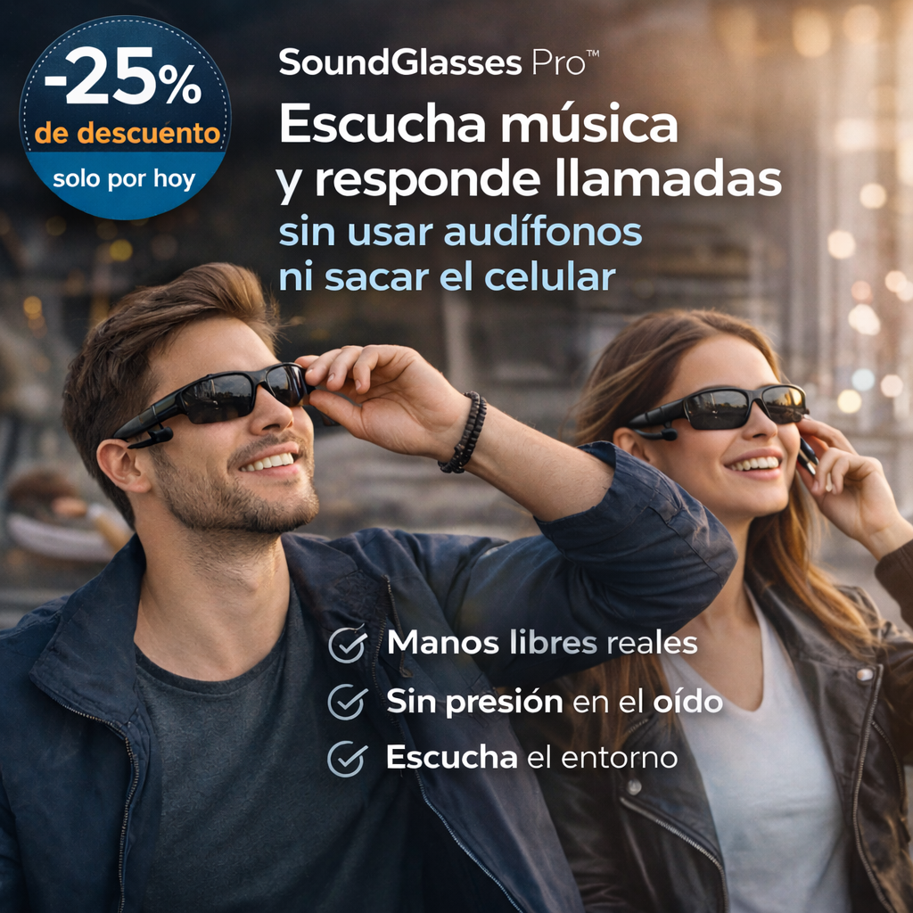 SoundGlasses Pro™ - Lentes Inteligentes con Audio Bluetooth Integrado