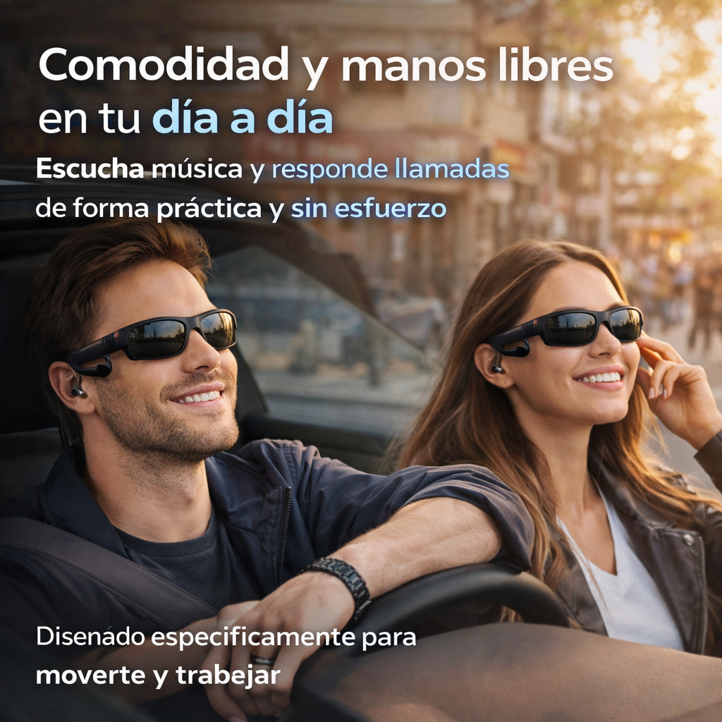 SoundGlasses Pro™ - Lentes Inteligentes con Audio Bluetooth Integrado