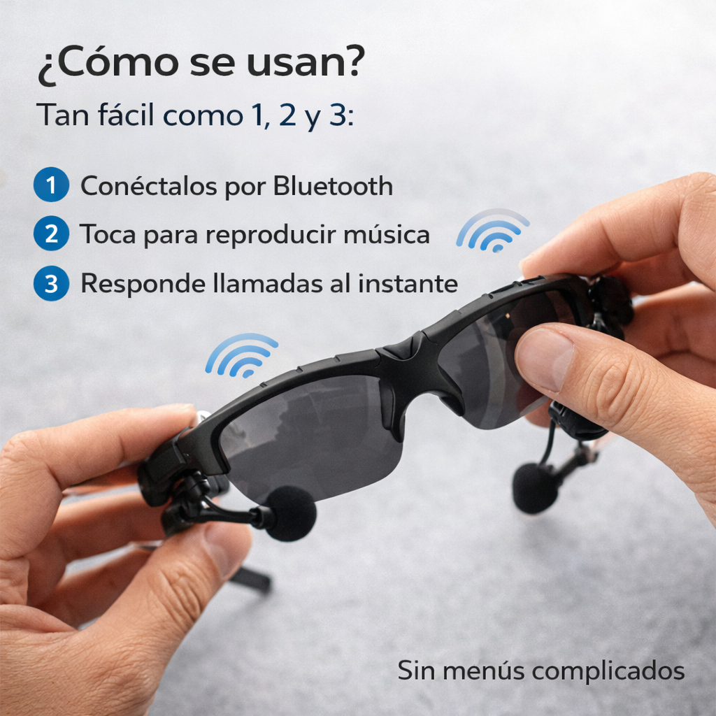 SoundGlasses Pro™ - Lentes Inteligentes con Audio Bluetooth Integrado