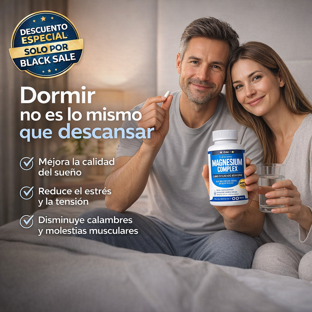 Magnesium Complex 8X™ - Fórmula para mejorar tu calidad de sueño.💤