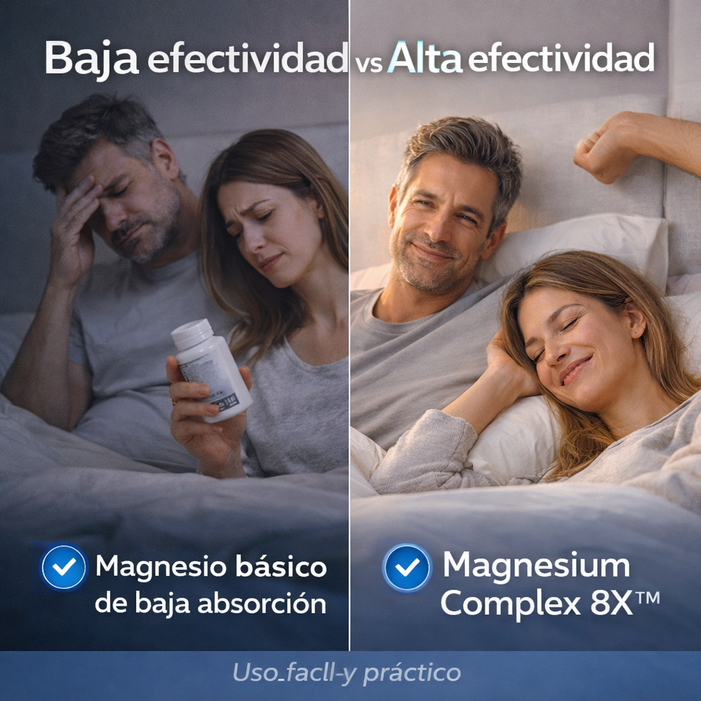 Magnesium Complex 8X™ - Fórmula para mejorar tu calidad de sueño.💤
