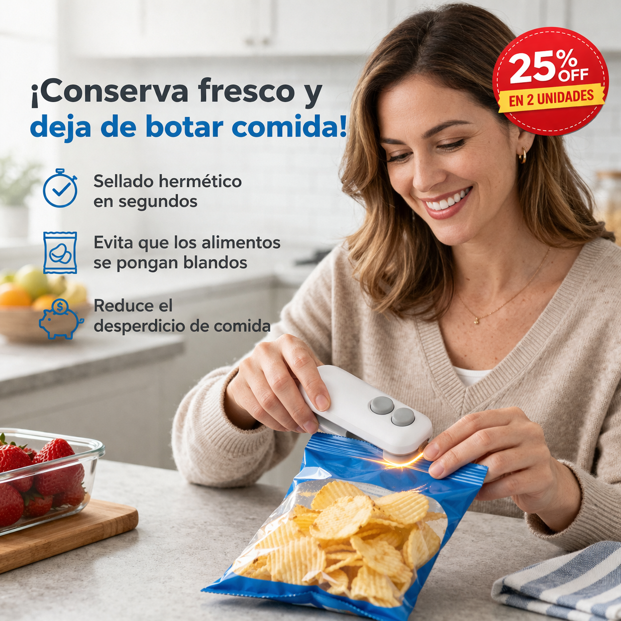 SealPro Fresh™ – Sellador Inteligente Portátil