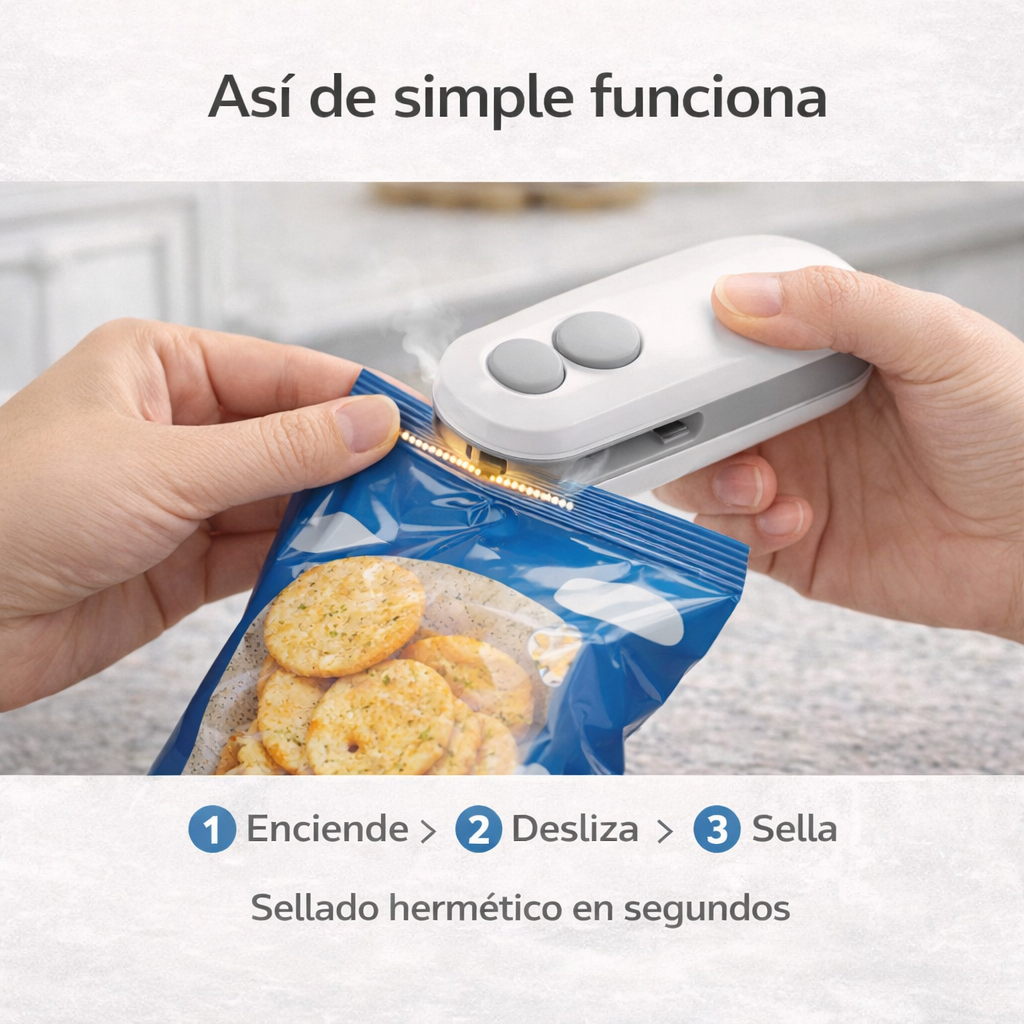 SealPro Fresh™ – Sellador Inteligente Portátil