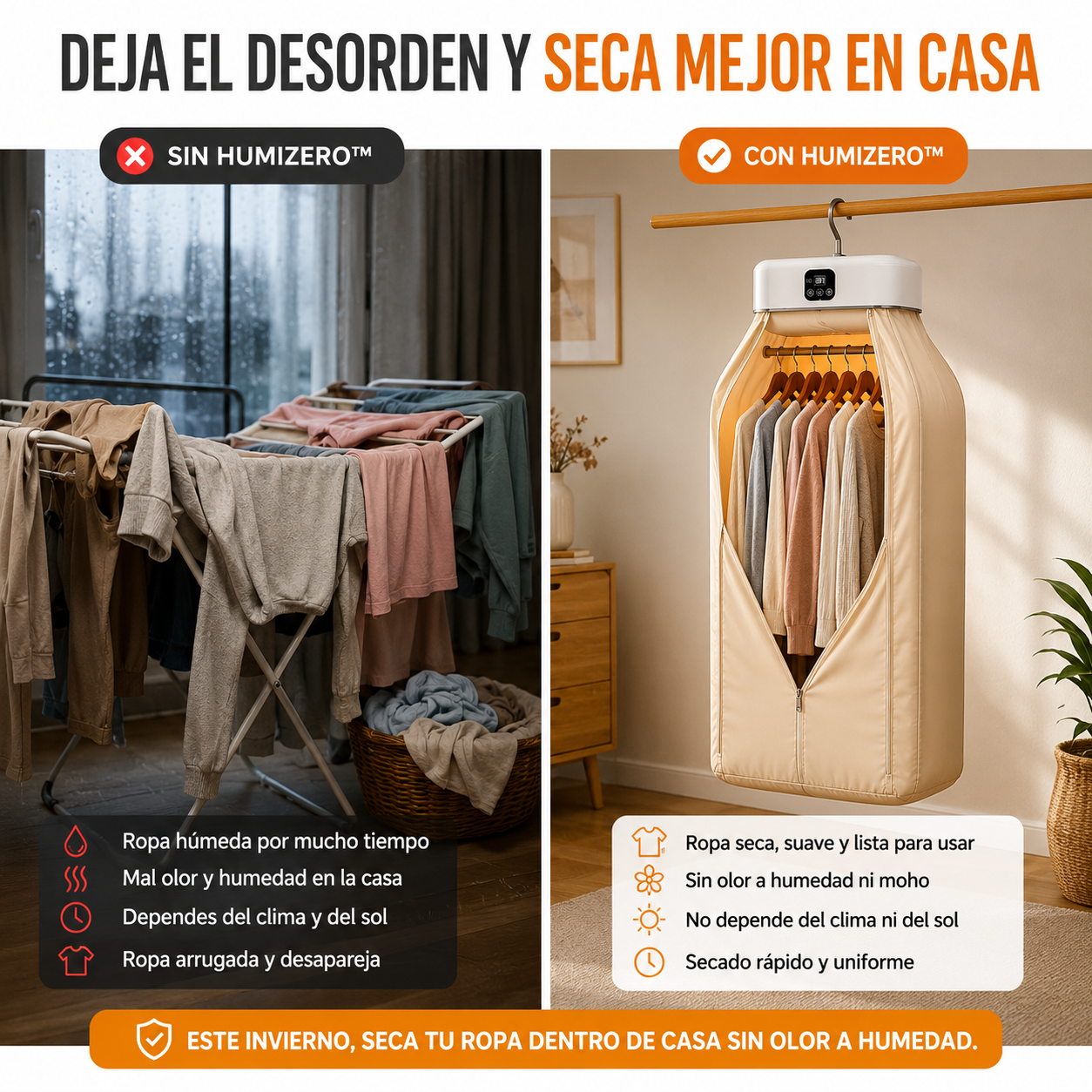 HumiZero™ - Secadora Portátil Anti-Humedad