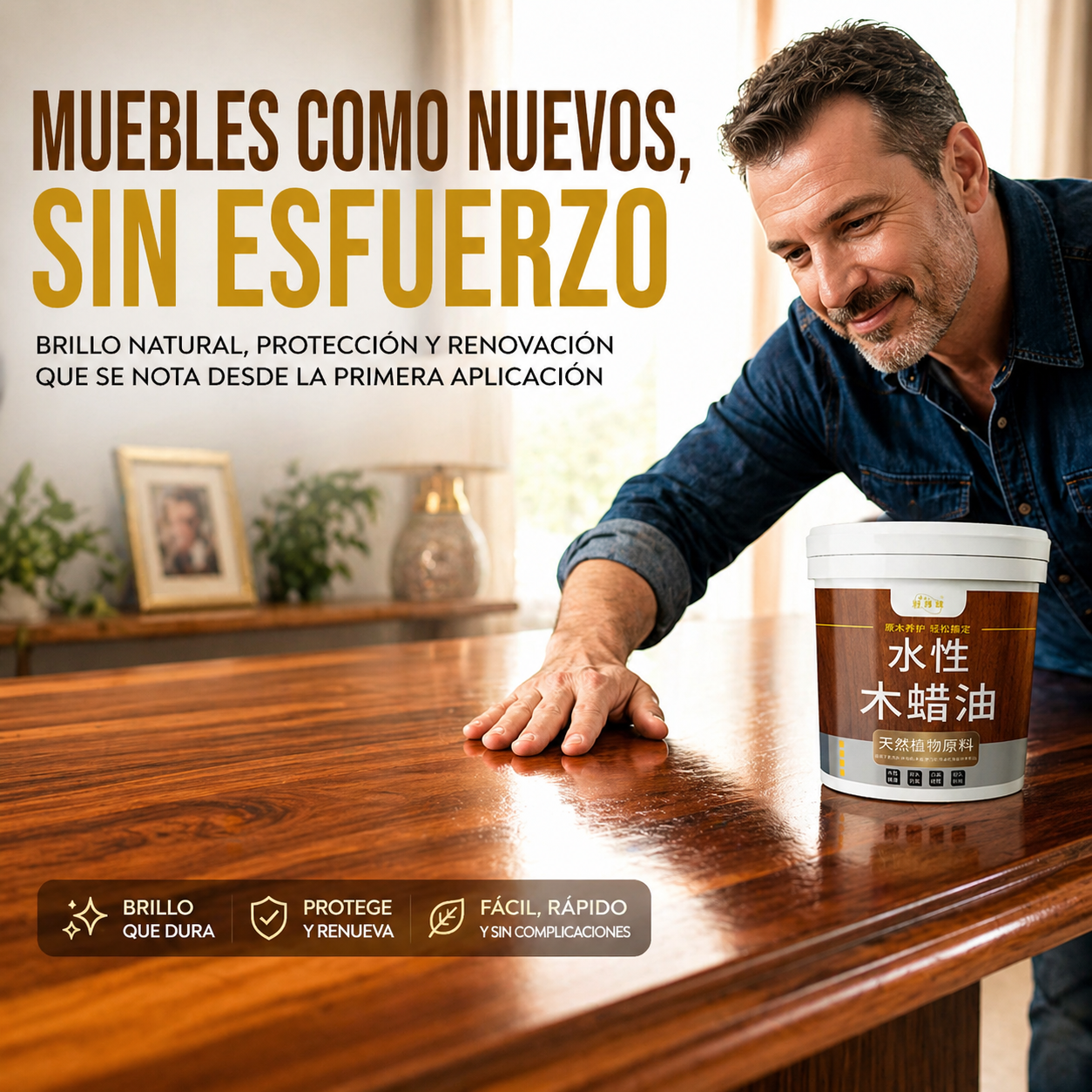 WoodRevive PRO™ – Cera Restauradora 3 en 1 para Madera