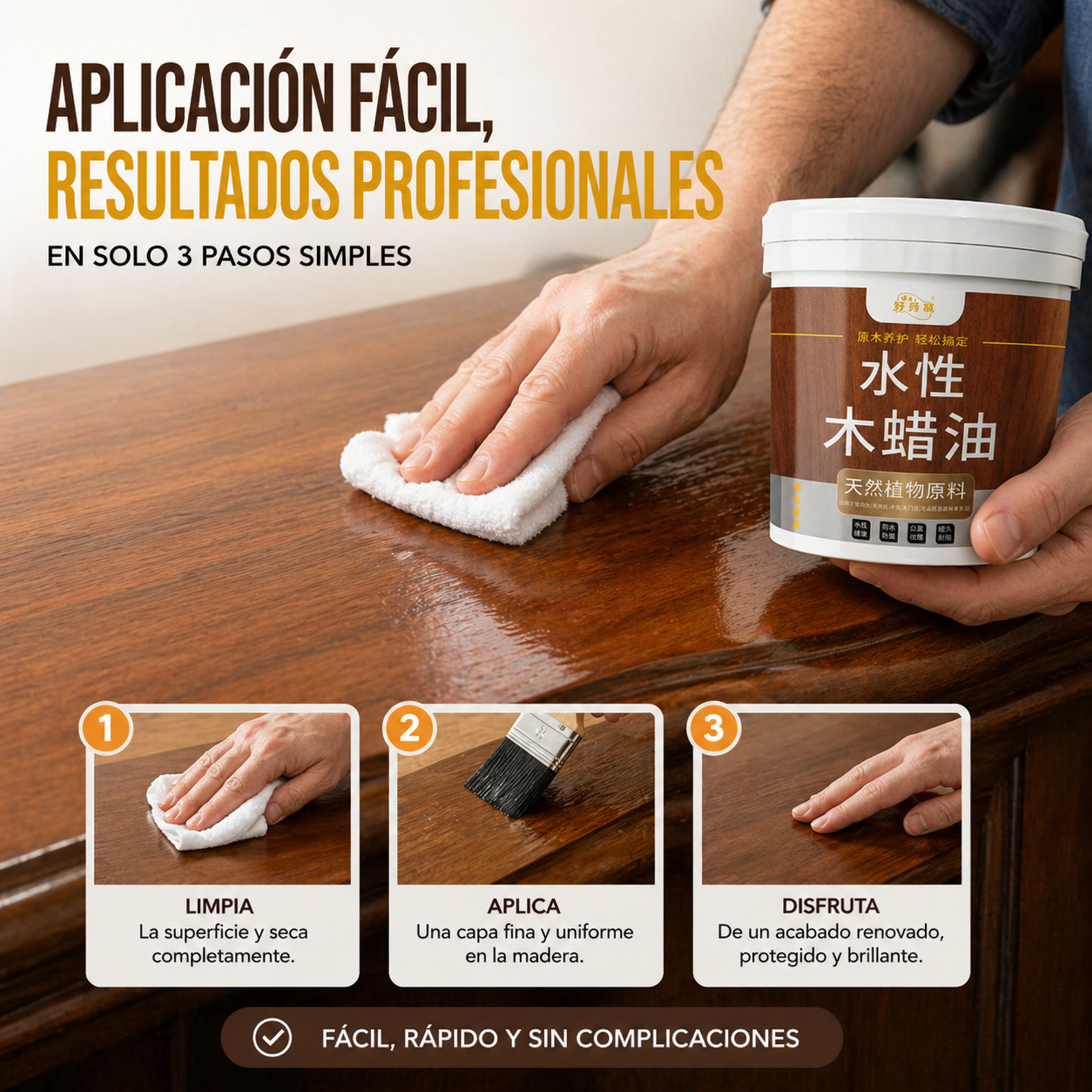 WoodRevive PRO™ – Cera Restauradora 3 en 1 para Madera