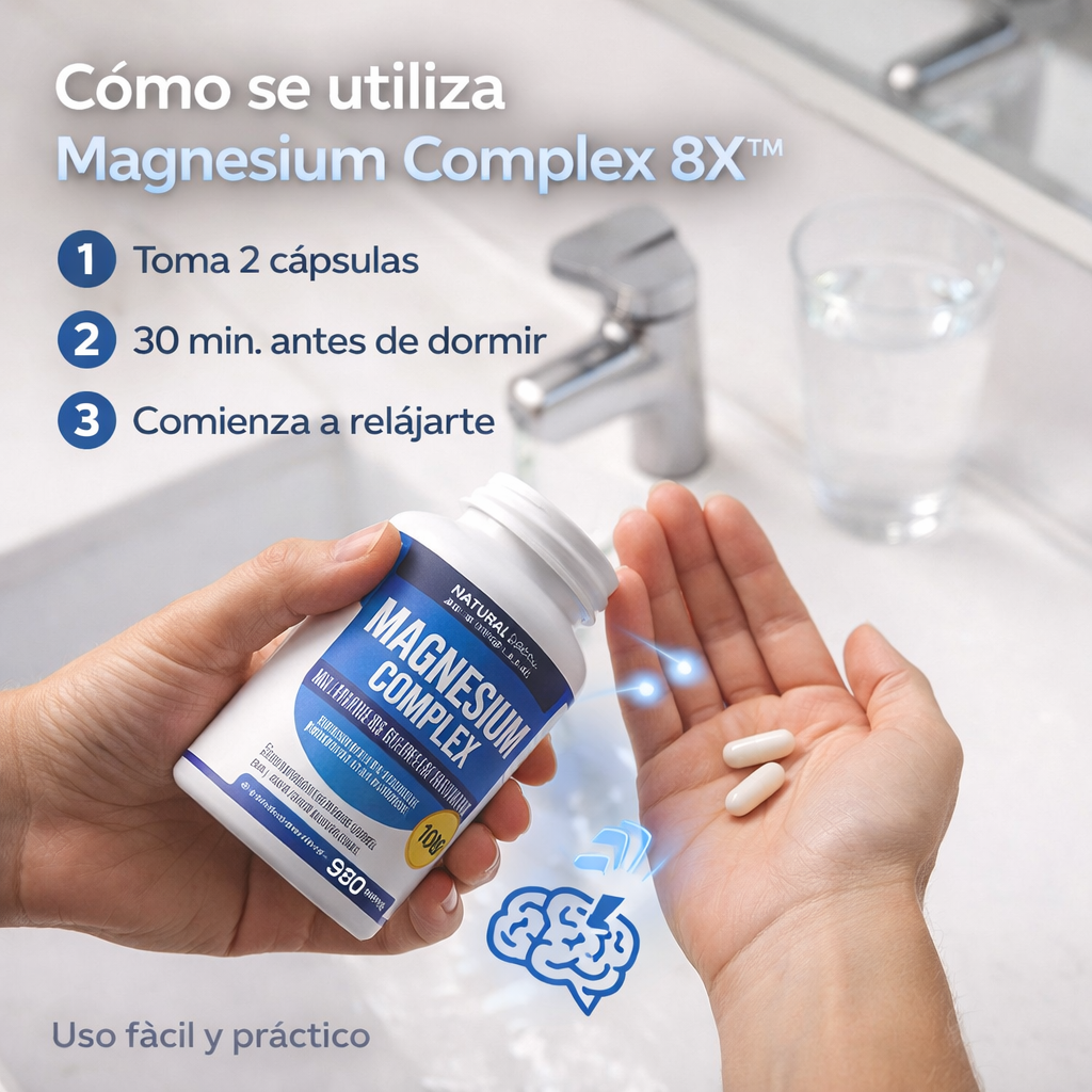 Magnesium Complex 8X™ - Fórmula para mejorar tu calidad de sueño.💤